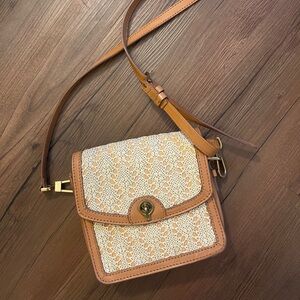 Fossil Crochet Leather Bag